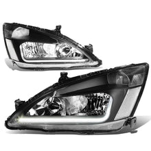 Load image into Gallery viewer, 2003-2007 Honda Accord LED DRL Headlights - Black Housing Clear Corner