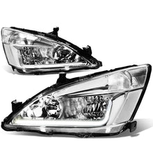 Load image into Gallery viewer, 03-07 Honda Accord LED DRL Headlights Chrome Housing Clear Corner