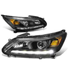Load image into Gallery viewer, 13-15 Honda Accord LED DRL Projector Headlights Black Housing