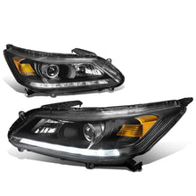 Load image into Gallery viewer, 13-15 Honda Accord LED DRL Projector Headlights Black Housing
