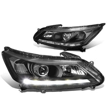Load image into Gallery viewer, 2013-2015 Honda Accord LED DRL Projector Headlights Black Housing