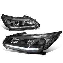 Load image into Gallery viewer, 2013-2015 Honda Accord LED DRL Projector Headlights Black Housing
