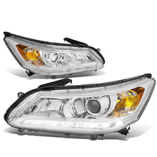 Load image into Gallery viewer, 2013-2015 Honda Accord LED DRL Projector Headlights Chrome