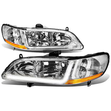 Load image into Gallery viewer, 98-02 Honda Accord LED DRL Headlights Chrome Housing Amber Corner