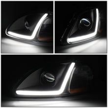 Load image into Gallery viewer, 96-98 Honda Civic LED DRL Projector Headlights Black Housing