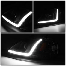 Load image into Gallery viewer, 99-00 Honda Civic LED DRL Projector Headlights Black Housing