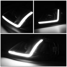 Load image into Gallery viewer, 99-00 Honda Civic LED DRL Projector Headlights Black Housing