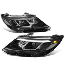 Load image into Gallery viewer, 2014-2015 Kia Sorento LED DRL Headlights - Black Housing Clear Corner