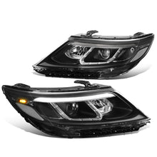 Load image into Gallery viewer, 2014-2015 Kia Sorento LED DRL Headlights - Black Housing Clear Corner
