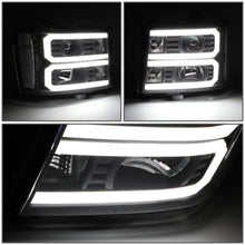 Load image into Gallery viewer, 2007-2014 GMC Sierra Dual U-Bar LED DRL Headlights Black Housing