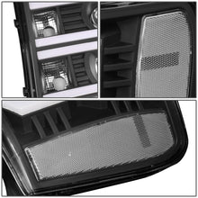 Load image into Gallery viewer, 2007-2014 GMC Sierra Dual U-Bar LED DRL Headlights Black Housing