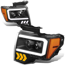 Load image into Gallery viewer, 09-14 Ford F-150 LED DRL Projector Headlights Black Housing