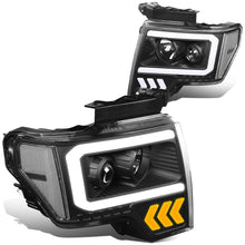 Load image into Gallery viewer, 2009-2014 Ford F-150 LED DRL Projector Headlights Black Housing