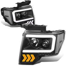 Load image into Gallery viewer, 2009-2014 Ford F-150 LED DRL Projector Headlights Black Housing