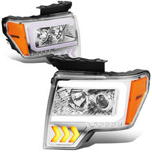Load image into Gallery viewer, 09-14 Ford F-150 LED DRL Projector Headlights Chrome Housing