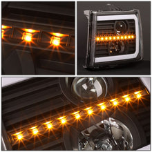 Load image into Gallery viewer, 2007-2014 GMC Sierra C-Bar LED DRL Sequential Headlights Black