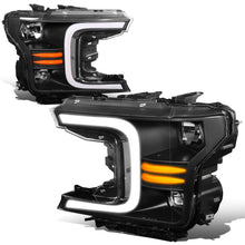 Load image into Gallery viewer, 2018-2021 Ford F-150 C-Bar LED DRL Sequential Headlights Black