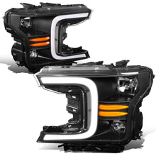 Load image into Gallery viewer, 2018-2021 Ford F-150 C-Bar LED DRL Sequential Headlights Black