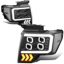 Load image into Gallery viewer, 2009-2014 Ford F-150 Quad LED DRL Halo Ring Projector Headlights