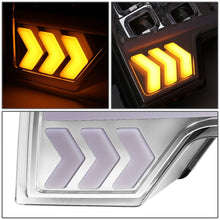 Load image into Gallery viewer, 2009-2014 Ford F-150 Quad LED DRL Halo Ring Projector Headlights Chrome