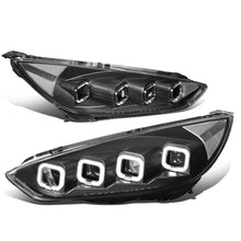 Load image into Gallery viewer, 15-18 Ford Focus Sequential Halo Projector Headlights Black Housing