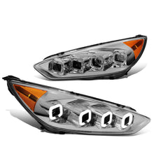 Load image into Gallery viewer, 2015-2018 Ford Focus Sequential Halo Projector Headlights Chrome
