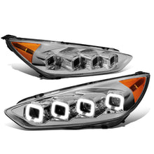 Load image into Gallery viewer, 2015-2018 Ford Focus Sequential Halo Projector Headlights Chrome