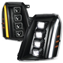 Load image into Gallery viewer, 07-14 Cadillac Escalade Quad Projector LED Switchback Headlights