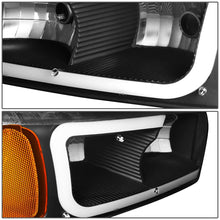 Load image into Gallery viewer, 00-07 GMC Yukon Sierra LED DRL Headlights - Black Housing Amber Corner