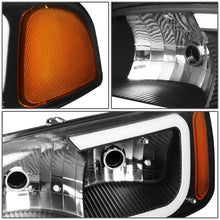 Load image into Gallery viewer, 00-07 GMC Yukon Sierra LED DRL Headlights - Black Housing Amber Corner