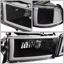 Load image into Gallery viewer, 94-02 Dodge Ram LED DRL Headlights Black Housing Clear Corner
