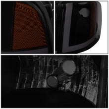 Load image into Gallery viewer, 94-02 Dodge Ram LED DRL Headlights Black Housing Smoke Lens