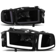 Load image into Gallery viewer, 94-02 Dodge Ram LED DRL Headlights - Black Housing Smoke Lens