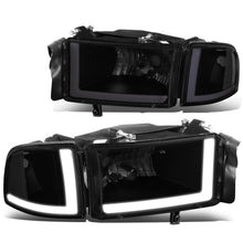 Load image into Gallery viewer, 94-02 Dodge Ram LED DRL Headlights - Black Housing Smoke Lens