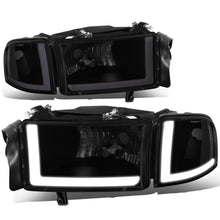 Load image into Gallery viewer, 94-02 Dodge Ram LED DRL Headlights - Black Housing Smoke Lens