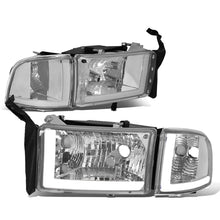 Load image into Gallery viewer, 94-02 Dodge Ram LED DRL Headlights Chrome Housing Clear Corner