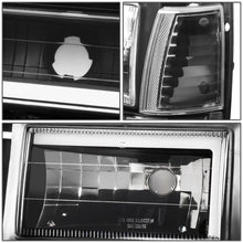 Load image into Gallery viewer, 91-94 Ford Explorer LED DRL Headlights Black Housing Clear Corner