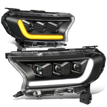 Load image into Gallery viewer, 2019-2023 Ford Ranger LED DRL Headlights - Black Housing Clear Corner