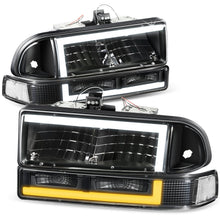 Load image into Gallery viewer, 98-04 Chevrolet Blazer/S10 LED Switchback L-Pattern Headlights - Black