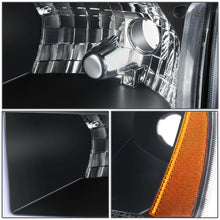 Load image into Gallery viewer, 4PC LED Bar Headlights - Clear Lens Amber Reflector Black Housing