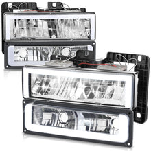 Load image into Gallery viewer, Clear Lens Chrome Housing LED Bar Headlights 4PCS