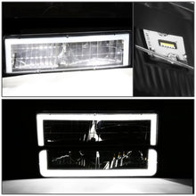 Load image into Gallery viewer, Clear Lens Amber Reflector Black Housing LED Bar Headlights 8PCS