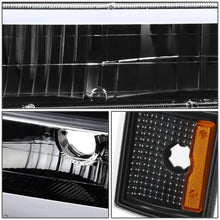 Load image into Gallery viewer, Clear Lens Amber Reflector Black Housing LED Bar Headlights 8PCS