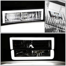 Load image into Gallery viewer, Clear Lens Amber Reflector Chrome Housing LED Bar Headlights 8PCS