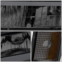 Load image into Gallery viewer, Smoke Lens Amber Reflector Chrome Housing LED Bar Headlights 8pcs