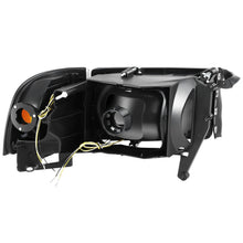 Load image into Gallery viewer, Clear Lens Amber Reflector Black Housing LED Bar Headlights 4-Piece