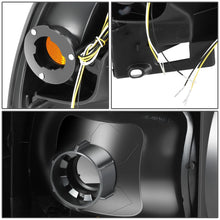 Load image into Gallery viewer, Clear Lens Amber Reflector Black Housing LED Bar Headlights 4-Piece