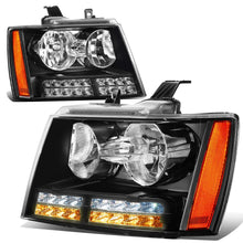 Load image into Gallery viewer, 07-14 Chevrolet Tahoe Suburban Avalanche LED DRL Headlights Black