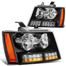 Load image into Gallery viewer, 07-14 Chevrolet Tahoe Suburban Avalanche LED DRL Headlights Black