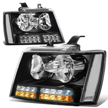 Load image into Gallery viewer, 07-14 Chevrolet Tahoe/Suburban/Avalanche LED DRL Headlights Black